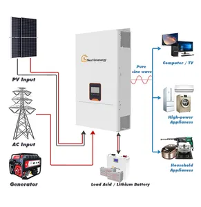 Nextgreenergy 5KW kapalı ızgara güneş enerjisi sistemi saf sinüs dalga invertör güneş enerjisi sistemi güneş invertör