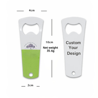 Promotion Stock personnalisé en acier inoxydable plat décapsuleur lame de sublimation ébauches pour diverses applications de barre ouvreurs