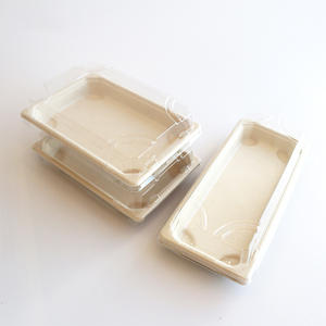 Assiette à sushi en bagasse de canne à sucre de qualité supérieure, logo personnalisé, plateau de service biodégradable de qualité alimentaire pour la restauration japonaise et la promotion de marque - Product Image 4