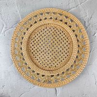 Assiette de charge en rotin naturel en osier fabriqué à la main décoration de mariage forme ronde napperons pour la cuisine