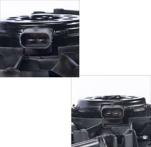 พัดลมระบายความร้อนหม้อน้ำเครื่องยนต์2ชิ้น CF13077 5137714AA พลาสติกสีดำสำหรับ300 /challenger - Product Image 2