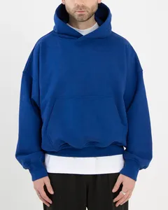 Großhandel kundenspezifisches logo 420 gsm box fit kapuzenpullover 100 baumwolle pullover schlicht unbedruckt Übergröße streetwear dick zugeschnittener hoodie