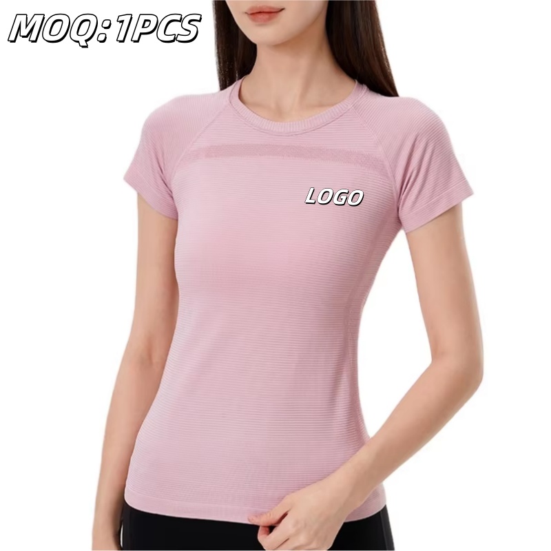 Women Custom Sportswear Solid Casual Loose Short Sleeves T Shirt Yoga Clothes Fitness Outdoor Gym Women Tank Top for Sports Wear