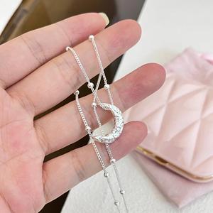 Collier élégant en argent pur S925, lanterne de lune, fleur, élégant, perle de nacre blanche australienne, grande particule, pendentif de mode - Product Image 1