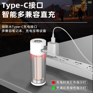 Camping Lamp <b>Led</b> Type C Charging Magnetic <b>Work</b> <b>Light</b> Outdoor Tent Lighting - Product Image 5