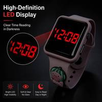 Montre électronique amusante pour enfants, avec dessin animé LED numérique, pour garçons et filles, cadeau pour enfants