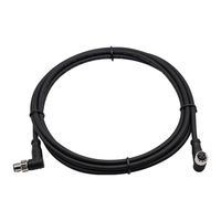 Conector M8 en ángulo recto hembra IP67 código 3 pines Cable eléctrico de PVC 0,5 M extremo libre cobre ABS/carcasa de nailon 2A corriente nominal
