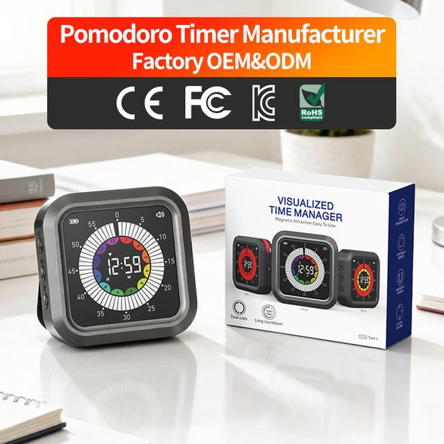 Magnetic Digital Visual Kitchen Countdown Pomodoro Cube Seconds Minute Hour Timer ADHD Kids Children Student Focus Study Timer