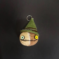 Poupées vaudou personnalisées en usine, poupée vaudou fétiche moche faite à la main porte-clés Crochet, poupée vaudou au crochet en peluche mignonne effrayante