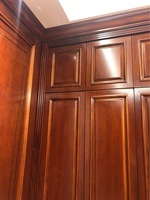 Panneaux de porte de dressing sur mesure en bois massif noyer noir, design moderne pour chambre et salon, pour toute la maison