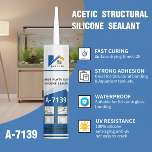 Sigillanti Siliconici Acetosi OEM di Fabbrica, Flessibili e Resistenti alla Muffa, Adesivo Siliconico GP <span class=keywords><strong>per</strong></span> Vetro e <span class=keywords><strong>Piastrelle</strong></span> - Product Image 3