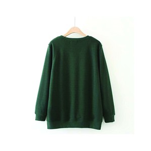 Sweat-shirt à logo brodé personnalisé Pull-over en coton à col rond en coton Sweatshirts surdimensionnés à impression personnalisée pour femmes du Bangladesh - Product Image 6