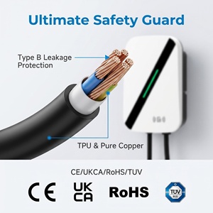 Cargador <span class=keywords><strong>de</strong></span> Pared Inteligente para Vehículos Eléctricos, Punto <span class=keywords><strong>de</strong></span> <span class=keywords><strong>Carga</strong></span> para Hogar con Pantalla LCD - Product Image 1