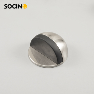 Fermaporta Anti-collisione del <span class=keywords><strong>bagno</strong></span> dell'hotel 3M adesivo in lega di zinco nero fermaporta con due metodi di montaggio avvitare e colla opzioni - Product Image 3