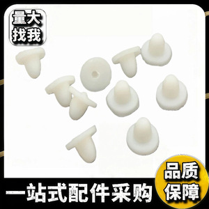 Bouchons d'oreilles en silicone, embouts d'oreilles en résine blanche, forme alimentaire ronde, accessoires de boucles d'oreilles DIY, bijoux de piercing unisexe - Product Image 4