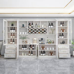 Tủ trưng bày, bàn đứng kiểu Pháp cổ điển, tủ đựng đồ phòng ăn, tủ buffet, tủ đựng đồ phòng khách, chất liệu gỗ trắng, phong cách rustic. - Product Image 3