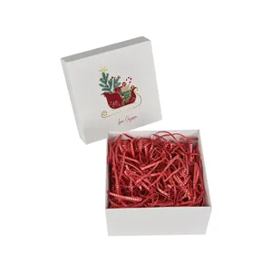 Personalized White Christmas Design Gift Box 2 with Name Holiday Supplies - Product Image 1