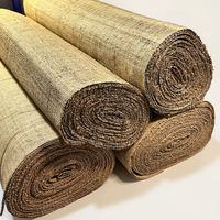 Rouleau de toile de jute naturelle en raphia, 1,2 m de large, tissé à la main, écologique, biodégradable, léger, design rustique, revêtement mural intérieur