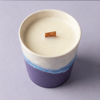 Décoration d'intérieur, tasse en céramique personnalisable, bougie parfumée à la cire de soja naturelle, mèche en bois, parfum durable