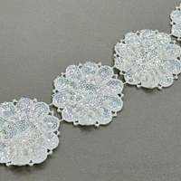 Dentelle Fantaisie en Gros, Broderie Florale 3D, Paillettes, Dentelles Solubles dans l'Eau pour Vêtements, Mode Lolita, Vêtements pour Femmes, Guipure