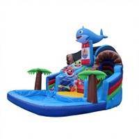 Château gonflable commercial de haute qualité en PVC, thème dauphin, avec piscine, idéal pour les locations de fêtes pour enfants – Vente directe usine