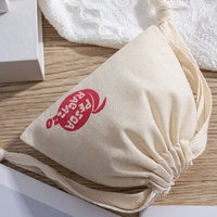 Sac d'emballage de stockage 100% coton biologique écologique pochette anti-poussière imprimée de logo personnalisé pour les sacs de bijoux de cadeaux