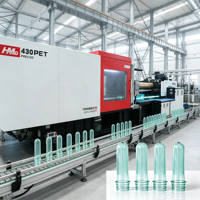 Machine d'injection horizontale hydraulique PLC HWAMDA pour préformes PET, avec moteur à engrenages, pour la fabrication de bouteilles d'eau de haute précision