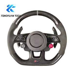Volant en fibre de carbone forgée pour Audi A4 S4 RS4 B9 B9.5 A4L A5 S5 RS5 S3 RS3 A3L A3 Q5 SQ5 Q7 Q8 SQ8 RS Q8 TT <span class=keywords><strong>TTRS</strong></span> 8p <span class=keywords><strong>Mk2</strong></span> - Product Image 3