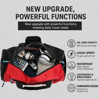 Sac de sport cylindrique en toile Oxford avec bandoulière réglable, fermeture éclair frontale, multicolore, logo personnalisé, OEM
