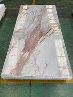 Panel Dinding PVC Lapis UV Marmer High Gloss SHUREN NEW MATERIALS Tahan Air Anti Gores Papan UV untuk Latar Belakang TV dan Kabinet