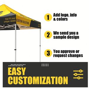 Carpa Plegable Personalizada con Logotipo 10x10, Resistente, de Aluminio Hexagonal de 50 mm, Resistente al Viento, Protección UV50+, para Ferias Comerciales y Publicidad - Product Image 3