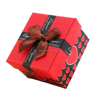 Boîte à bijoux pour la Saint-Valentin Boîte à montre avec nœud papillon Boîte d'emballage de mode multifonctionnelle Boîte à boucles d'oreilles et bagues Boîtes en carton rigide