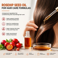 Huile de graines de rose musquée pour les soins des cheveux, de la peau et du visage, non raffinée, pressée à froid, huile de support naturelle à base de plantes, pour les cosmétiques