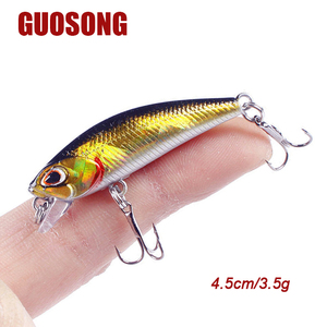 Guosong เหยื่อล่อปลาซิวขนาดเล็กแบบแข็งพลาสติกขนาด4.5ซม. 3.5กรัมเหยื่อล่อปลาซิวแบบลอยน้ำได้ดีไซน์ใหม่ - Product Image 1