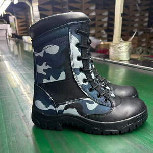 Bottes en plastique camouflage bleu gris DF24 multi-terrains, imperméables, portables, pour l'extérieur, toutes saisons, accessoires tactiques pour hommes - Product Image 3