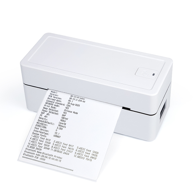 TDL408H 4'' 4x6 Inch 104mm Thermal Paper Desktop Printer Bluetooth/USB Label Maker Shipping Waybill Barcode White Color in Stock