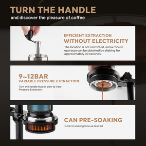 Macchina per Caffè Espresso Portatile Semi-Automatica 12 <span class=keywords><strong>Bar</strong></span> in Acciaio Inox per Esterni USB 3 in 1 per Capsule, Cialde e Caffè Macinato - Product Image 5