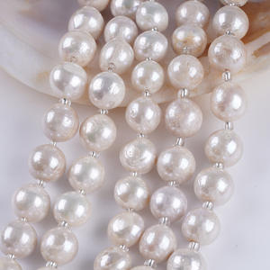 Perles rondes Edison en gros, 18 cm, 12-14 mm, perles d'eau douce naturelles cultivées, pour collier et bracelet DIY - Product Image 2