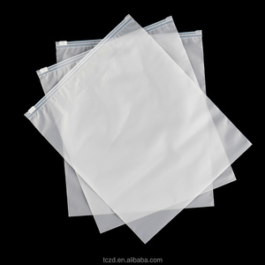 Sac en plastique transparent PE avec fermeture éclair et impression en gravure pour vêtements, sac en plastique à fermeture éclair en gros - Product Image 5