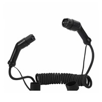 Câble de charge EV spiralé de type 2 à type 2 16A 32A 5M