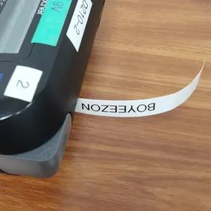 Cintas de etiquetas laminadas de 9mm compatibles con la parte superior, Cartucho de cinta adhesiva, cinta de impresora TZE