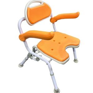 Silla de Ducha Plegable Philharmonic 545x545x778mm Naranja de Plástico para Seguridad en el Baño de Personas Mayores - Product Image 3