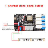 JIUAN ESP32 Development Kit WLED/IoT DIY Pengontrol LED RGB 4-Kanal Kontrol Jarak Jauh Nirkabel Jangkauan 20m Beban Maks 240W Output 10A