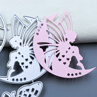 Ragazza con le ali fata elfo Angel taglio in metallo muore per la creazione di carte, fai da te fatti a mano Scrapbooking artigianato Stencil, Die tagli
