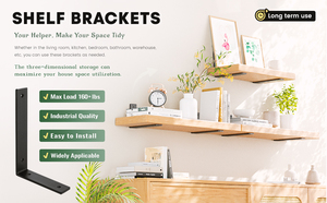 Heavy-Duty 5 mét dày kim loại đúc sắt L Wall Mount nổi Kệ <span class=keywords><strong>Bracket</strong></span> hỗ trợ kệ gỗ Heavy-Duty phần cứng hỗ trợ - Product Image 6