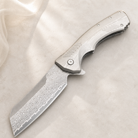 Couteau de poche EDC SELAN en acier Damas à motif PM, avec verrouillage Liner Lock, ouverture Flipper, OEM, pour camping et usage quotidien, vente en gros