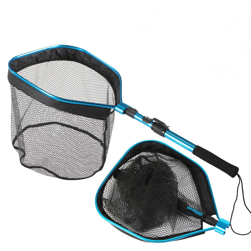 China Professional Manufacture Aluminum Alloy Fish Landing Net Foldable  Telescopic Sea Fishing Net| Alibaba.com