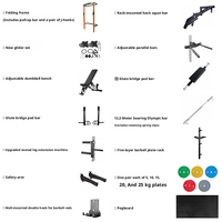Rack de musculation mural pliable en acier avec fonctions de squat, de barre fixe, de développé couché et de press à épaules - Machine de musculation multifonctionnelle pour la musculation