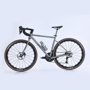 <span class=keywords><strong>Bicicletta</strong></span> da Strada in Titanio Pieno, 24 Velocità con Cambio Wireless, Bici da Corsa Interamente in Lega di Titanio con Cablaggio Interno Completo - Product Image 1
