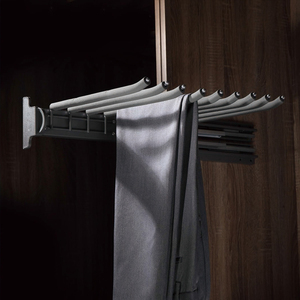 CCH garde-robe accessoires pantalons cintre en acier inoxydable <span class=keywords><strong>barre</strong></span> à deux rangées organisateurs de vêtements porte-vêtements - Product Image 4